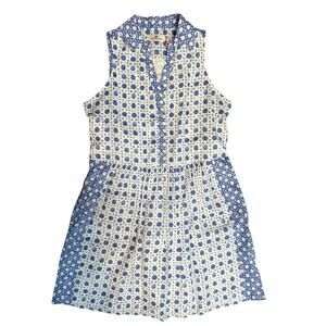 NWT Vineyard vines Painted Geo Sleeveless Shirtdress 2